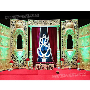 Conjunto de escenario de boda tradicional india, decoración de escenario, fabricante de escenarios de estilo indio - Product Image 1