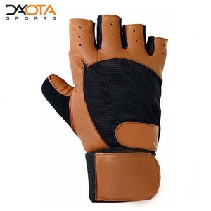 Leather Touch Screen Half-<b>Finger</b> Weightlifting Gloves with Adjustable Wrist Strap and Non-Slip Palm - Product Image 4