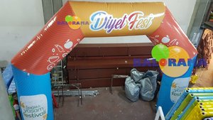 Inflatables de publicité gonflables imprimés colorés de voûte carrée de route de 6m - Product Image 5