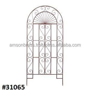 Treillis pour plantes grimpantes en fer noir, style soleil éclatant - Product Image 1