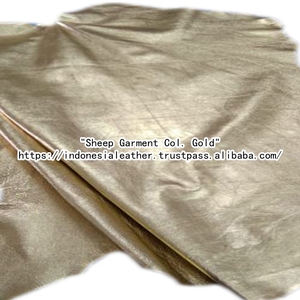 Finition grain de style mode certifiée LWG en cuir de mouton couleur or de la meilleure qualité pour sacs à main et vêtements - Product Image 2