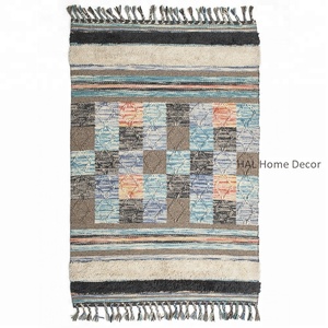 Tapis Shaggy de styliste marocain antidérapant, moquette nouée à la main, tapis de sol pour grande chambre à coucher, à la mode - Product Image 3