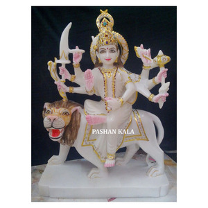 Durga Maa Makrana Marble Statue - Product Image 1