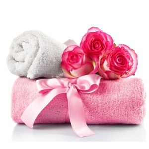 Juego de toallas de baño rosa 100% algodón bambú Golf toallas de baño mejor calidad Toalla de baño para todas las estaciones - Product Image 3