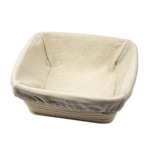 Banneton-cesta cuadrada de madera para tejados de pan, canasto tejido con forro para bebés, Canadá - Product Image 5