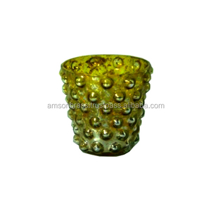 Bougie votive en métal fer cire, design moderne, finitions antiques, bougeoir votif design perforé personnalisable - Product Image 3