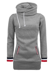 Sudadera con Capucha de Primera Calidad, Personalizada, de Algodón y Poliéster Francés, para Mujer, 340g, Color Sólido - Product Image 5