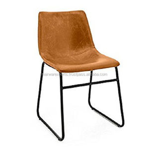 Silla de cuero industrial moderna para el hogar, comedor, hotel, restaurante, muebles de gabinete de metal y hierro para sala de estar - Product Image 3