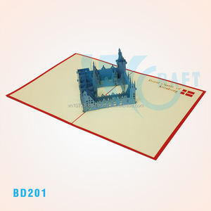 Greeting card 3d Building handmade vietnam - Product Image 1