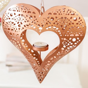 Christmas Hanging <b>Ornament</b> With Shiny Polish Finishing Heart Shape <b>Flower</b> Mesh Design for Home Decoration Heart Hanging - Product Image 4