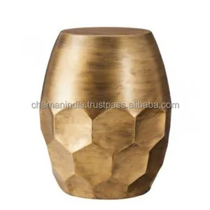 Mesa auxiliar de tambor de hierro - Product Image 1