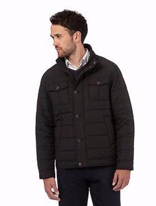 Chaqueta Acolchada Negra de Invierno, sin Capucha, de Secado Rápido y Resistente al Viento, Personalizable para Hombre - Product Image 2