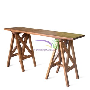 Modern Living Room <b>Console</b> <b>Table</b> Teak Wood Natural Color Solid Wood 150x48x85cm High - Product Image 2