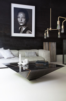 Tables basses de thé en marbre noir design italien meubles de salon table basse