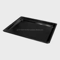 Plateau de cuisson rectangulaire en émail écologique, peu profondes (S), adapté au four, 1 pièce