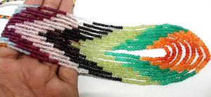 Handmade phong cách cổ điển 7 Strand vòng cổ với tự nhiên đa đá quý mặt rondelle hạt đầy màu sắc đồ trang sức thời trang bán buôn - Product Image 5