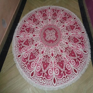 Nuevo tapiz impreso redondo impreso al por mayor tapiz impreso de roundies de playa de India tapices de playa redondos de algodón al por mayor - Product Image 4