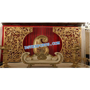 Impresionante boda oro etapa matrimonio recepción etapa decoración de la boda de oro conjunto de etapas - Product Image 1