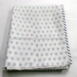 חדש הודי מסורתי יד בלוק הדפסת 100% כותנה פעוט תינוק כיסוי המיטה מיטת כיסוי לזרוק אתני בעבודת יד מצעים כיסוי