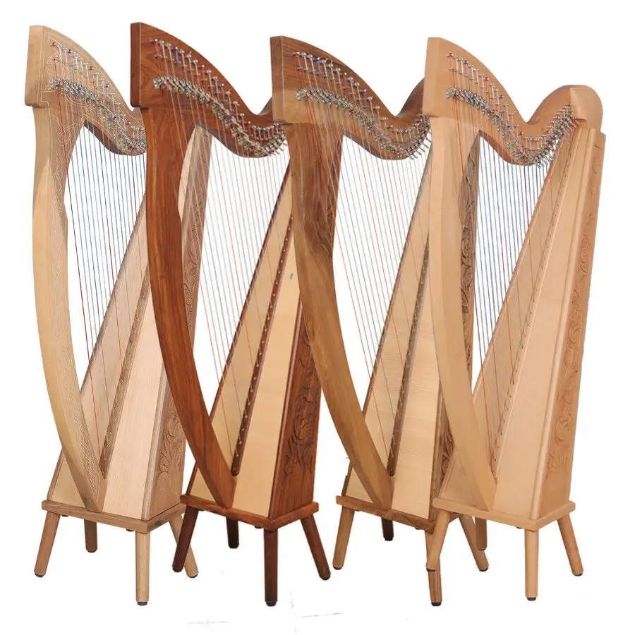 29 cordas trinity & erkek harp, harpa irlandesa celtica, alavanca irlandesa