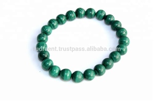 Unisex หินมาลาไคต์ธรรมชาติเกรดพรีเมี่ยมลูกปัดไข่มุกปรับแต่งได้ตามต้องการของขวัญสไตล์ทางศาสนาในโอกาส - Product Image 3