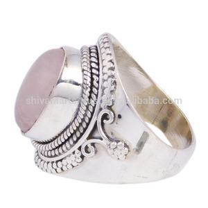 High Quality Attractive 925 Sterling Silver <b>Rose</b> <b>Quartz</b> Gemstone Eternity Vermeil <b>Ring</b> Silver Jewelry Engagement <b>Rings</b> Gift Her - Product Image 2