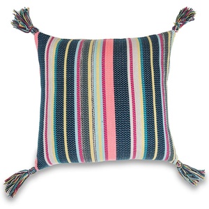 Home Comfortable Jacquard Pillow with tassel <b>Sofa</b> Decorative Cushion <b>cover</b> with added pom pom Designer Wholesale Pillow <b>cover</b> - Product Image 1