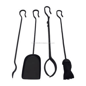 High Quality Iron Made <b>Fireplace</b> Tools Set of 4 Pieces Bulk Manufacturer and Supplier From India - Product Image 3