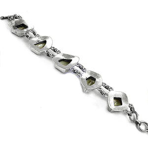 Pulsera de plata esterlina 925 con piedras preciosas de cristal - Product Image 2