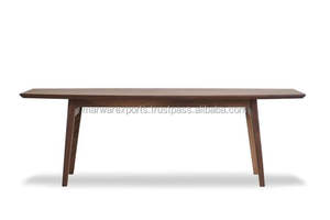 Table basse de planche de surf en bois massif et en verre au design contemporain pour villa, salle à manger, cuisine, salon, hall d'hôtel - Product Image 2