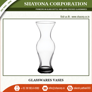 มือเป่าแจกันแก้วใสสูง - Product Image 3