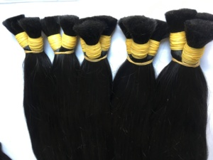 ช่อผมมนุษย์บริสุทธิ์แบบสองชั้นสำหรับผมเปียผมตรง - Product Image 5