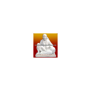 Pure White Marble Shirdi Sai Baba Statue - Product Image 1