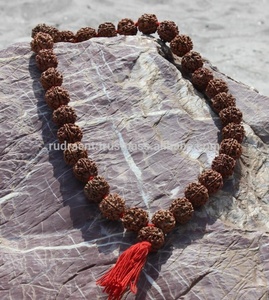 Rudraksha de 108 Cuentas Naturales, Estilo Bohemia Kantha, Unisex, Regalo para Fiestas, Mala con Borla de Algodón, Certificado por Terceros para el Hinduismo - Product Image 6