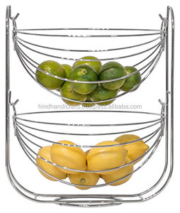 Cesta de malla de alambre de metal para compradores con revestimiento de polvo negro Organizadores de cocina de diseño personalizado - Product Image 4
