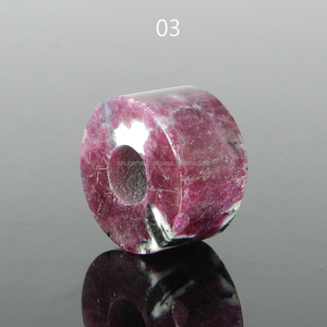 Zoisita-GEMA de rubí Natural de 14x8x5mm, piedras preciosas lisas, cuentas de agujero grande, IG0124 - Product Image 3