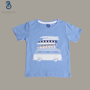 T-shirt promotionnel pour garçons, en coton 100%, à séchage rapide, tricoté, décontracté, 18 tubes, impression personnalisée, fabricant du Bangladesh - Product Image 1