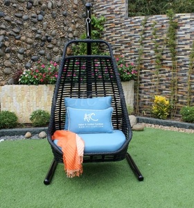 Eagle Collection-Hamaca de mimbre para exteriores, columpio con marco de metal para muebles de jardín, de diseño moderno, estilo 2, de estilo RAHM-016 - Product Image 1