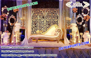 Decoración de Escenario para Bodas con Temática Mughal, Decoración de Escenario para Bodas Asiáticas, Fabricante de Escenarios para Bodas Indias Personalizados, Fondo de Escenario de Malasia - Product Image 2