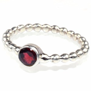 Jolie bague en argent Sterling 925 avec grenat de forme ronde, grossiste de bijoux en argent, bijoux en argent Sterling - Product Image 3