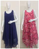 Nouvelle collection été : Robe décontractée grande taille pour femme en Georgette, infroissable, respirante, coupe parapluie, longueur genou, imprimé floral, pour la plage