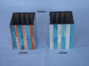 Soporte de bolígrafo con incrustaciones de hueso de alta calidad Otros patrones y colores disponibles Accesorios de escritorio Soporte de bolígrafo de hueso en precio al por mayor - Product Image 5