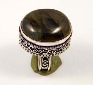 Anillo de piedras preciosas naturales Anillo de boda y fiesta de estilo bohemio chapado en rodio y plata certificada IGI Calidad de alto grado - Product Image 4