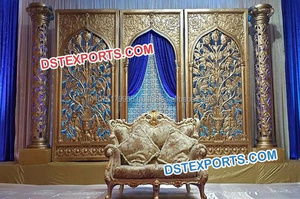 Escenario de Madera con Diseño de Pavo Real para Bodas, Elegantes Decoraciones de Escenarios de Boda con Pavos Reales, Decoración para Eventos en Australia - Product Image 6