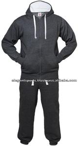 Grey Fleece Breathable Winter Zip-Up Adult Unisex Tracksuit with Custom Logo or Design - Product Image 6