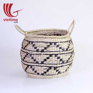 Set of 3 Seagrass Bolga <b>Baskets</b> Made in Vietnam Wholesale - Product Image 6