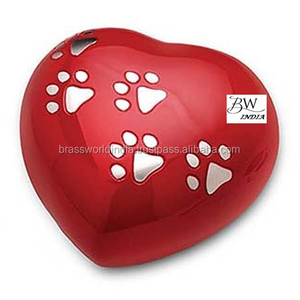 <b>Heart</b> Urn American Style Metal Funeral Supplies Brassworld India - Product Image 6