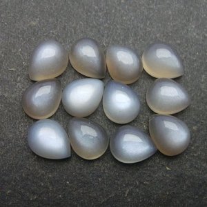 10mm 12mm piedra lunar gris Natural pera Lisa cabujones calibrados fabricante de piedras preciosas sueltas tienda en línea precio de fábrica Alibaba - Product Image 1