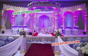 Belle fibre blanche Shahi Mandap haut de mariage indien meilleur fabricant et exportateur de Mandap Australie - Product Image 4