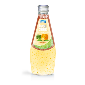Vietnam OEM ODM Basil Seed Drink 8 Brix Fruit Flavor in 290ml Glass <b>Bottle</b> - Product Image 4